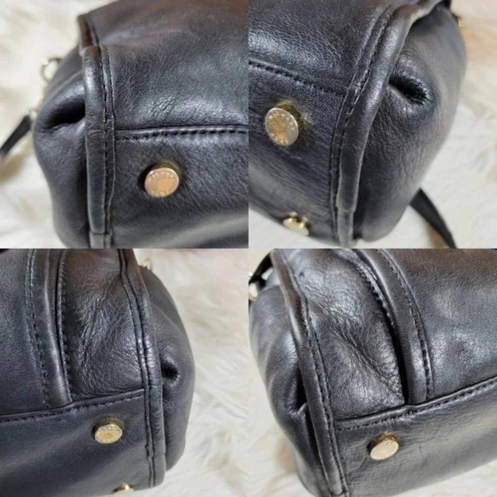 Michael Kors Black Pebbled Leather Margo Satchel